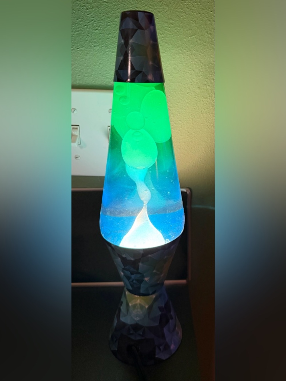 Green and Blue Modern Lava Lamp Home Art Accent